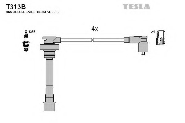 TESLA T313B Ignition Cable Kit
